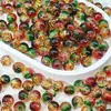 Verano 2024 Nuevo Estilo 10mm Cuentas de Vidrio Cuentas Agrietadas Accesorios DIY Hielo Agrietado Gradiente de Dos Colores Pulsera Cuentas Sueltas Cuentas para Hilo