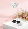 Nueva Lámpara Inteligente Totalmente Automática de Secado Rápido Recargable Negra Portátil tipo Parche para Uñas para Arte de Uñas, Lámpara de Loto para Curado de Esmalte en Gel