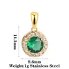Pingente de Ouro 18K Aço Inoxidável Cruz Cobra Zircônia Colorida Pingente Joias DIY Acessórios para Roupas Fábrica de Origem