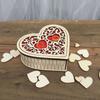 Caja de Almacenamiento Hueca en Forma de Corazón, Regalo Personalizado para Despedida de Soltera, Caja para Empaque de Regalo, Venta Directa de Fabricante de Madera, Personalizable
