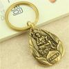 Llavero de Latón Doce Zodiaco Buda Natal Bodhisattva Ocho Santos Patronos Personalizado Retro Colgante para Coche Puramente Hecho a Mano
