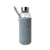 Vaso de Agua Deportivo de Vidrio de Borosilicato de una Sola Capa Transfronterizo con Cubierta de Tela Taza Regalo Creativa Vidrio Simple de Gran Capacidad Resistente a Altas Temperaturas