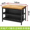 Mesa Isla de Cocina Abierta con Estación de Cocina Separada Móvil y Mesa de Bar, Aparador Integrado de Madera Maciza para Uso Doméstico