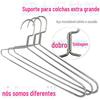 Cabide de roupas de aço inoxidável cabide de roupas rack de secagem sólido negrito rack de secagem de folha de secagem capa de colcha de banho toalheiro reforçado alongado