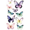 Pegatinas de Tatuaje de Mariposas de Colores al por Mayor Impermeables y de Larga Duración Pegatinas Combinadas de Mariposas Acuarela Soñadoras para Pecho, Cintura y Brazos