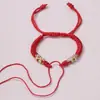 Pulseira Semi-Acabada com Nó Flor de Pessegueiro Tecida à Mão, Ajustável com Contas, Adequada para Melhores Amigos e Casais, Acessórios de Joias Comemorativas