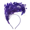 Diadema Triangular de Plumas de Carnaval Fiesta de Baile Festiva Adorno Popular para la Cabeza Disfraz