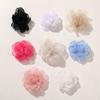 Super Hada Coreana Suave Borde Quemado Flores de Organza Gardenia Tocado DIY Cadena para el Cuello Broche Accesorios para el Cabello Trenzado Ropa