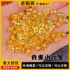 Lingote Sólido da Sorte de Plástico Estilo Chinês Porta-Retrato da Sorte Acessório de Decoração Lingote Dourado Brilhante Acessório Decorativo