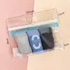 Bolsa para ropa interior esmerilada bolsa de embalaje para ropa interior unisex bolsa con cremallera autosoportante para 3-5 prendas bolsa de plástico