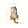 3. Gato simple acostado, redondo, con forma de gato tigre, micropaisajismo, muñeca creativa hecha a mano.