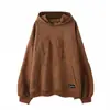 Sudadera con Capucha Bordada Estilo Retro Americano para Primavera y Otoño para Hombres y Mujeres, Parejas, Forro Polar de Invierno, Talla Grande, Corte Holgado, Chaqueta Versátil de Moda