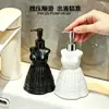 Falda Creativa Blanco y Negro de Medio Cuerpo Botella Recargable para Gel Hidroalcohólico Creativo Baño Botella de Gel de Ducha y Loción Almacenamiento de Baño Dispensador de Jabón