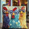 Bolso de Mano con Estampado de Moda Tendencia para Mujer 3D Transfronterizo Nuevo Producto Temu Amazon Bolso de Hombro Lona 300g