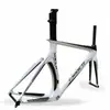 Cuadro de Bicicleta de Carretera de Carbono Blanco Cuadro de Bicicleta de Triatlón Cuadro de Contrarreloj 700x23c