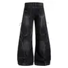 Jeans de pierna ancha desestructurados estilo retro americano con amarre para hombre y mujer, nueva colección otoño 2026, pantalones versátiles casuales holgados