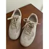 Sapatos Casuais de Alto Acabamento~ Favorito Pessoal, Design de Malha Vazada Feito à Mão, Confortável para Longas Caminhadas, Tênis de Treino Alemães Decorados com Strass para Mulheres, Verão H053114
