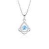 Collar elegante de falda corta de plata S925 para mujer, con temperamento de celebridad de Internet, cadena de clavícula que combina con todo, colgante de corazón palpitante de moissanita