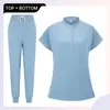 Traje de Cirugía sin Mangas para Mujer, Uniforme de Enfermería, Uniforme Médico, Ropa de Trabajo al por Mayor para Belleza y Peluquería