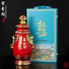 Botellas de Vino de Cerámica Paquete de 2.5 kg Jingdezhen Auspicioso Ruyi Frasco en Blanco Vino Enlatado Decoración Colección Adorno para el Hogar