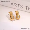 Pendientes de Zirconia Europeos y Americanos de Venta Caliente Otoño e Invierno Pendientes de Acero Inoxidable Lujo Accesible de Alta Gama Pendientes Versátiles Pendientes de Instagram
