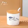 Pote de Tempero de Cerâmica Japonês Simples Caixa Garrafa Pote de Tempero Caixa Garrafa Pote de Sal Pote de Óleo Pote de Pimenta Pote de Vinagre Pote de Tempero
