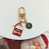 Chaveiro de Natal Transfronteiriço Papai Noel Árvore de Natal Fofa Floco de Neve de Liga AirPods Pingente Pingente