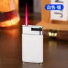Encendedor creativo tipo palanca, a prueba de viento, con una llama roja que sale recta, y un cartucho de gas recargable - al por mayor del fabricante