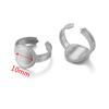 Soporte de anillo de acero inoxidable titanio cóncavo acero ins bandeja estilo DIY joyería joyería tiempo gema en blanco bandeja