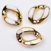 Hebilla de cadena de plástico ABS de 14 x 19 mm con forma de gota de aceite de galvanoplastia UV, anillo de apertura, accesorios de cadena para gafas y joyería DIY