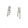 Joias de franja de cristal transfronteiriças colar de noiva brincos casamento duas peças acessórios de vestido de noiva metal strass feminino