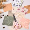 Papel colagem para planner em inglês, notas adesivas estilo artístico não colantes, material decorativo, papel de fundo, material de papelaria para estudantes