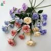 Cinco Platycodon grandiflorum, tres flores y dos capullos, camelia, arreglo floral de boda, flor artificial, accesorios de fotografía de escenario de hotel, flor artificial