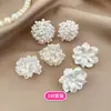 Pendientes Florales Geométricos con Perlas, Tachuelas de Diamante, Estilo Francés, Aguja de Plata, Pendientes de Lujo Ligero de Gama Alta, Accesorios de Oreja Retro Elegantes y de Moda