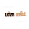 Accesorios para Joyería de Aleación con Goteo de Aceite DIY Letras Inglesas Pulsera de Amor Colgante Llavero Cadena para Teléfono Móvil Colgante Hecho a Mano