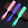 Peine de Corte de Cabello de Doble Cara + Hoja de Doble Cara de Acero Inoxidable/Cuchillo de Corte de Cabello/Herramienta de Corte de Cabello/Cuchillo de Peluquería, 3 Colores Disponibles