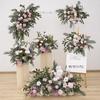 Lugar de Bodas Mori Arreglo Floral Arreglo para Banquete de Bodas Flor de Seda Arreglo Floral Decorativo de Hotel Ruta de Simulación Set Floral para Bodas