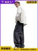 Comercio Exterior Transfronterizo Pantalones Anchos de Pierna Recta con Caída Estilo Americano de Moda Talla Grande para Hombre, Jeans Sueltos de Marca Genial Estilo Callejero