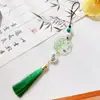 Lótus Cristalizado Lírio do Vale Estilo Nacional Lótus Corrente de Celular com Contas Chaveiro Pingente de Bolsa Joia Exquisita Presente para Mulheres