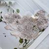 1 pieza pequeña de flor bordada estilo Chanel para puños de falda, pegatina decorativa de flores