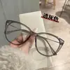 Chiai nova armação grande de TR90 personalidade olho de gato óculos anti-azul feminino moda retrô tendência armação de óculos para miopia