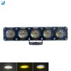 Faro Led de Motocicleta Transfronterizo de 5 Leds de Alto Brillo Amarillo y Blanco Lente Bicolor Faro Auxiliar para Rejilla de Coche