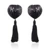 Adhesivo para pezón de silicona con lentejuelas, diseño de gota de sangre en forma de corazón rojo, sin costuras, invisible, 7290