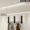 Estante de Exhibición para Tienda de Ropa Colgante de Techo Perchero de Pared de Hierro Negro Simple Estante de Exhibición para Ropa de Hombre y Mujer