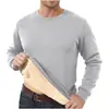 Moletom Masculino de Lã de Cordeiro com Gola Redonda para Comércio Exterior Transfronteiriço, Novo Estilo Outono e Inverno, Corte Solto, Quente, Forrado com Fleece, Peça Superior Masculina Espessa