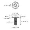 Tornillo hexagonal de acero inoxidable 304 con cabeza redonda y junta SO7380-2 cabeza de lenteja con junta tornillo para máquina M3M4M5M6