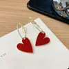 Aguja de plata 925 Perla Roja Ojo de gato festivos combinan con todo elegantes pendientes de alta calidad pendientes de borla simples adorables para mujer