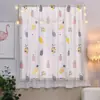 Cortinas de Velcro Podem Ser Instaladas Sem Furar para Quarto de Meninas Adesivas Pequenas Frescas Simples Tecido Blackout Janela Pequena Camada Dupla