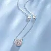Colar com Pingente de Estrela Estilo Xiaohongshu com Diamante Único Corrente Versátil para Clavícula Zircônia de Verão Nicho Luxo Leve Presente de Aniversário para Namorada