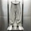 Calças Casuais Masculinas, Calças Harem Estilosas de Perna Larga Cenoura, Calças Harem Plissadas Soltas da Moda, Em Estoque para Atacado